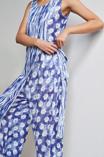 Round Neck Jumpsuit, Indigo, image 6